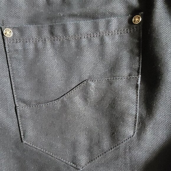 Paulo Solari Modern Fit Mens Black Cotton Pants 40W X 30L - Picture 10 of 11